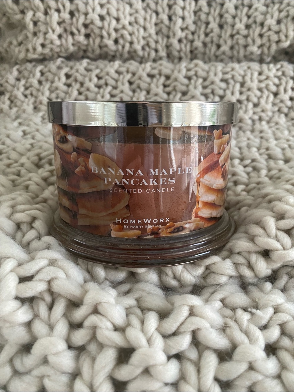 HomeWorx Banana Maple Pancakes Scented Candle — Brown